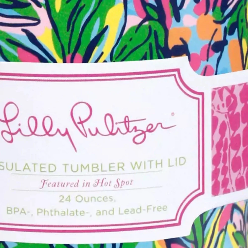 Lilly Pulitzer Double Wall Travel Tumbler in Hot Spot